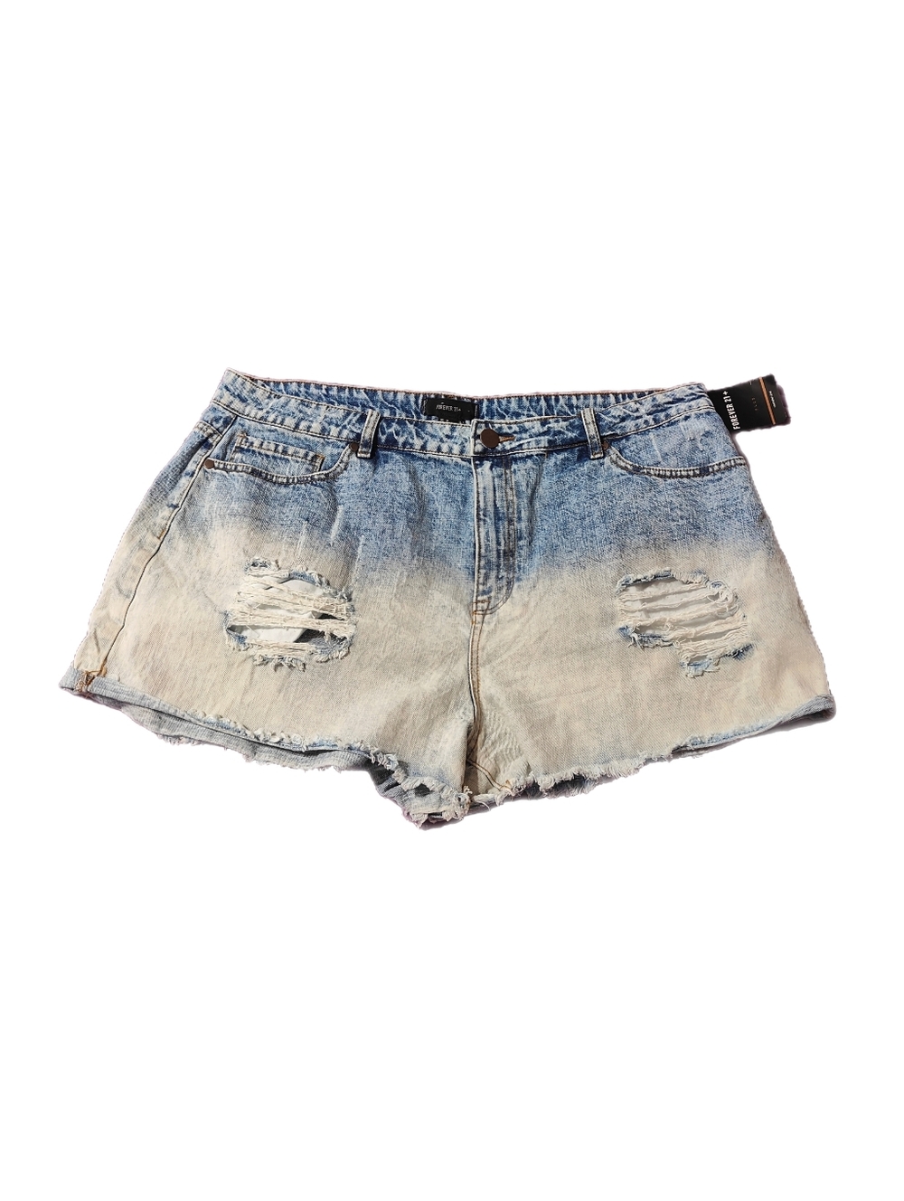 Forever 21 Distressed Denim Shorts Size 18 NWT